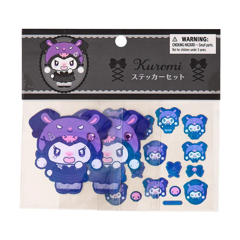 Sanrio Kuromi Sticker Set Casual (Black Kuromi Mode)