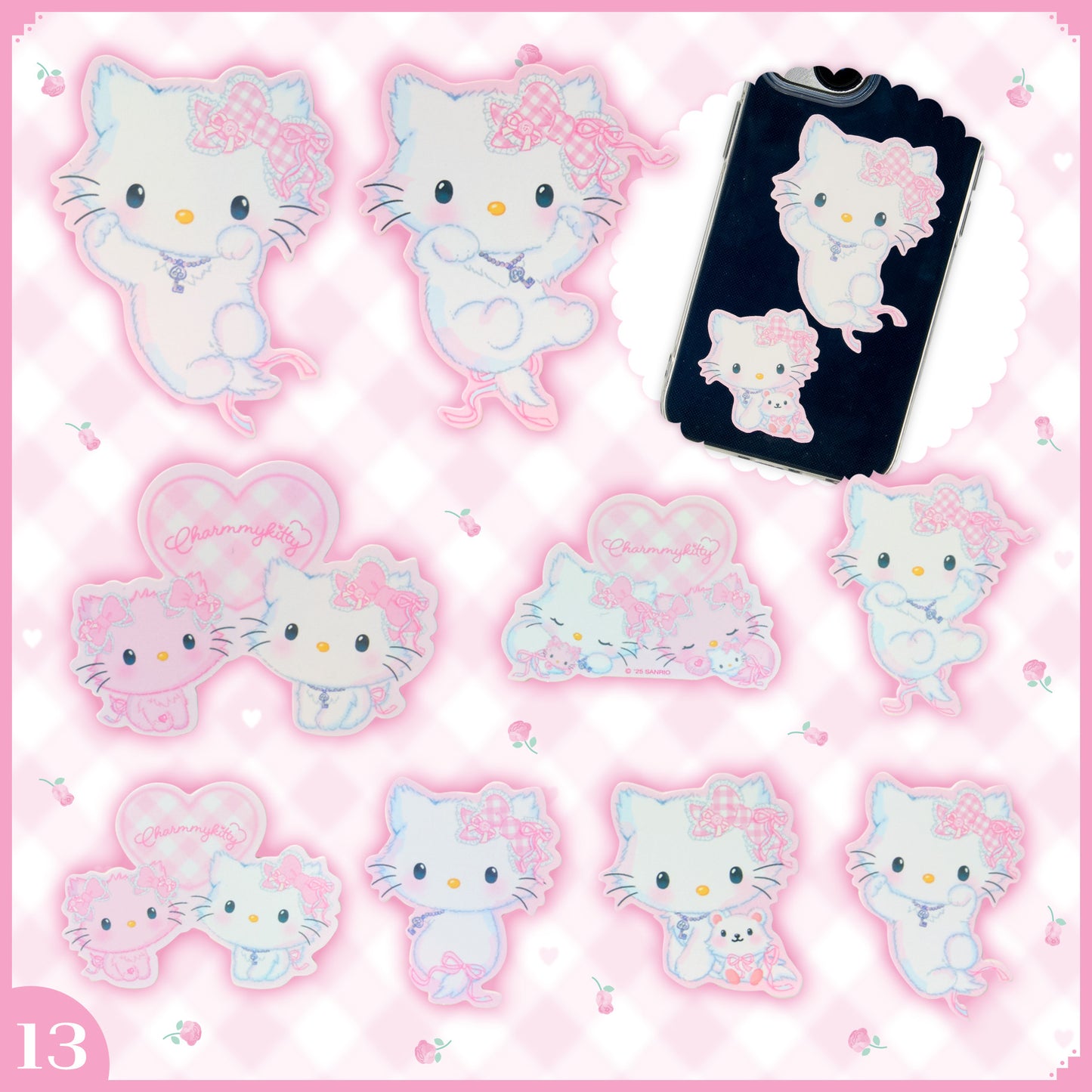 Sanrio Charmmykitty Sticker Set (My Furbaby Charmmykitty)