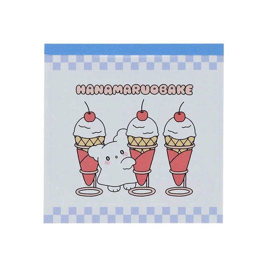 Sanrio Hanamaruobake Blue Square Memo (Pastel Sweets Pop)
