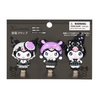 Sanrio Kurom Bangs clip  (Black Kuromi Mode)