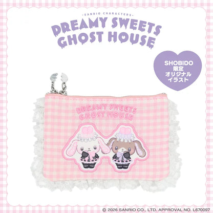 Sanrio Gingham check tissue pouch (Dreamy Sweet Ghost House)