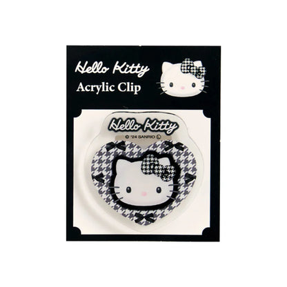 Sanrio Hello Kitty Acrylic clip (monotone)