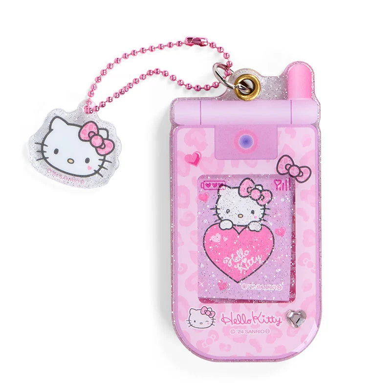 Sanrio Hello Kitty Slide Galaxy Keychain (Leopard) pink