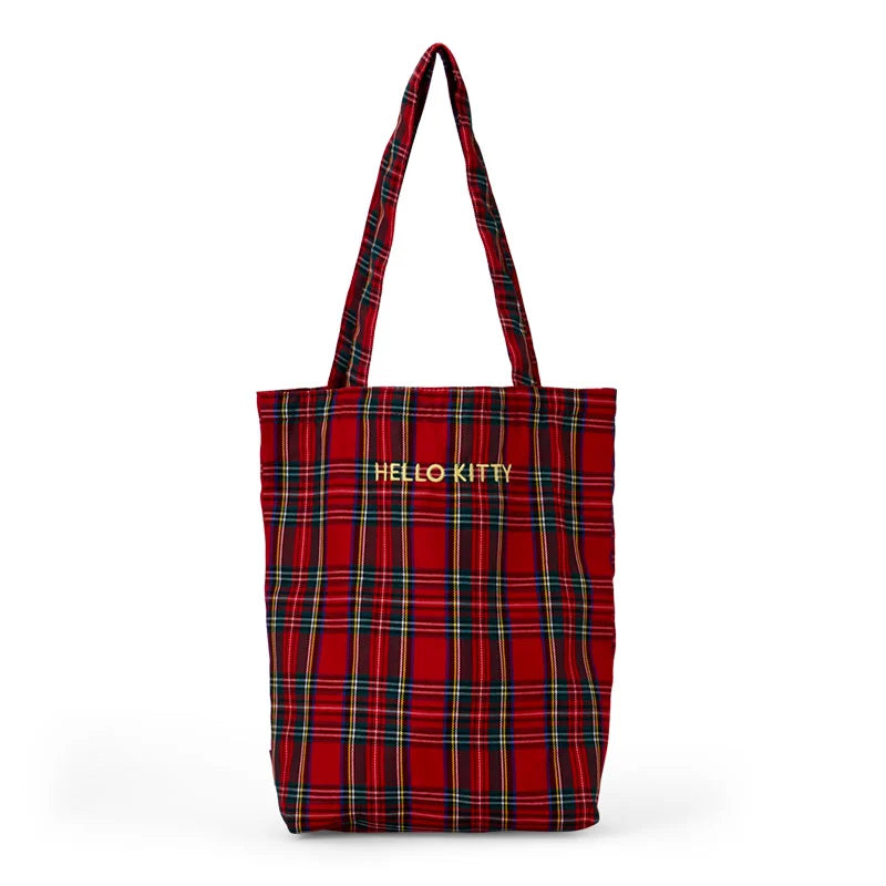 Sanrio Hello Kitty Tote bag with mascot (tartan)