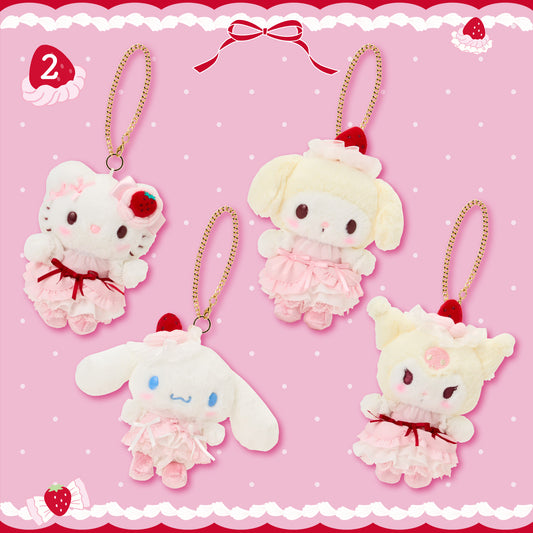 Sanrio Mascot Bag Charm (Strawberry whipped cake)
