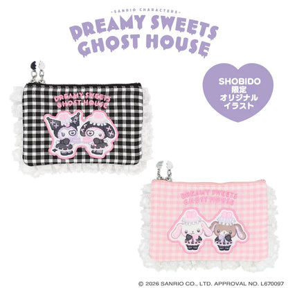Sanrio Gingham check tissue pouch (Dreamy Sweet Ghost House)