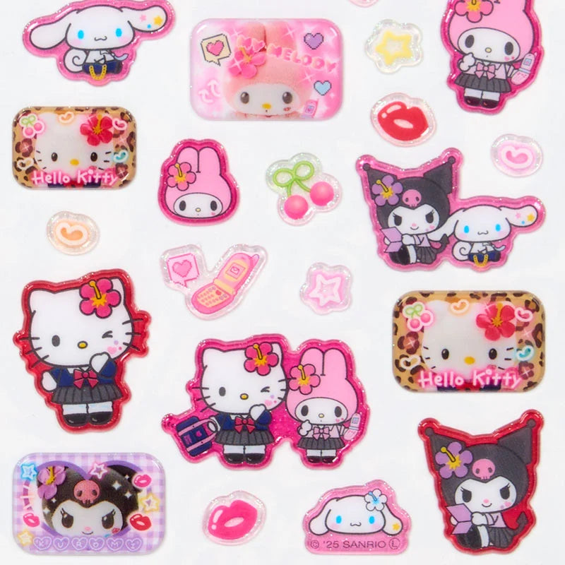 Sanrio Characters  Resin filling Sticker with glitter (Heisei Kogyaru)
