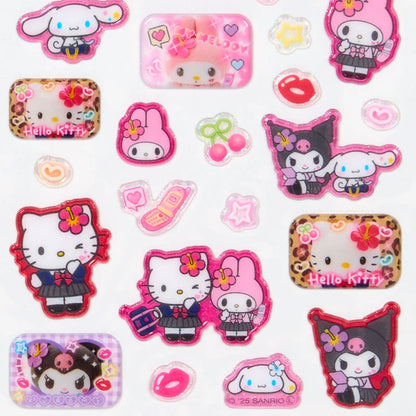 Sanrio Characters  Resin filling Sticker with glitter (Heisei Kogyaru)
