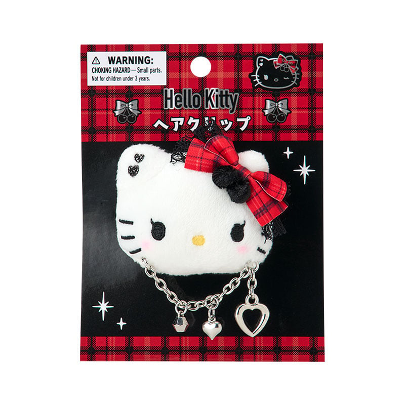 Sanrio Face-shaped Hair Clips (Sweet Rock 'n' Check)