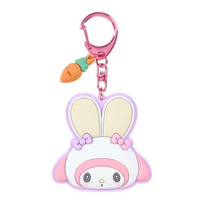 Sanrio Mirror rubber keychain Blind Box (Fluffy Ear Bunny Club)