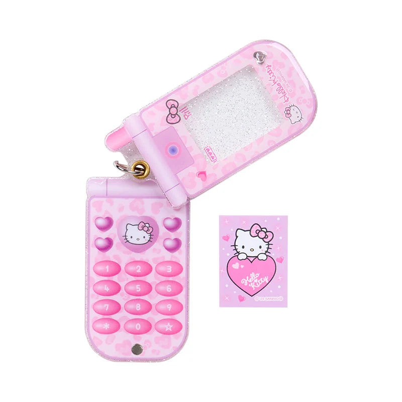 Sanrio Hello Kitty Slide Galaxy Keychain (Leopard) pink