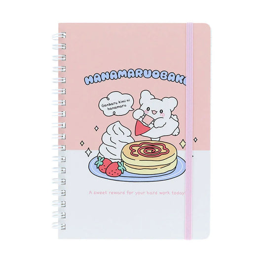 Sanrio Hanamaruobake B6 Ring Pink Notebook (Pastel Sweets Pop)