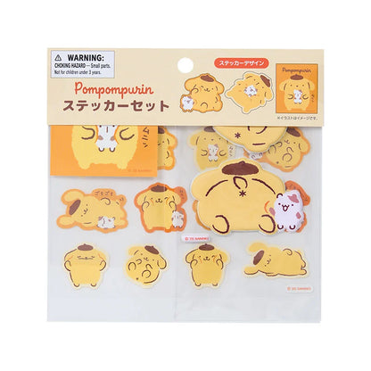 Sanrio Pompompurin Sticker set (Purin and Muffin Nakayoshi Time)