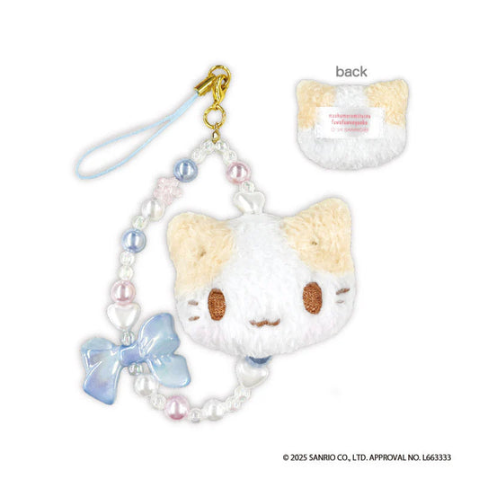 [PREORDER] Sanrio Mashumaromitaina fuwa fuwa nyanko Face mascot strap