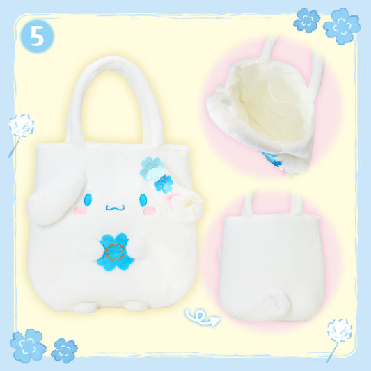 Sanrio Cinnamoroll Character-shaped tote bag (Light Blue Clover)