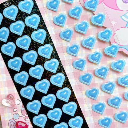 BLUE HEART DECO STICKER