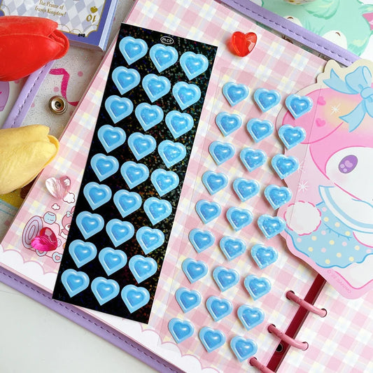 BLUE HEART DECO STICKER