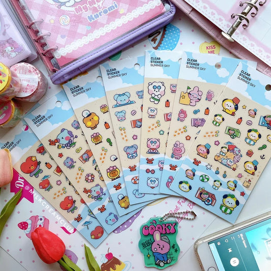 BT21 Summer Sky Clear Sticker
