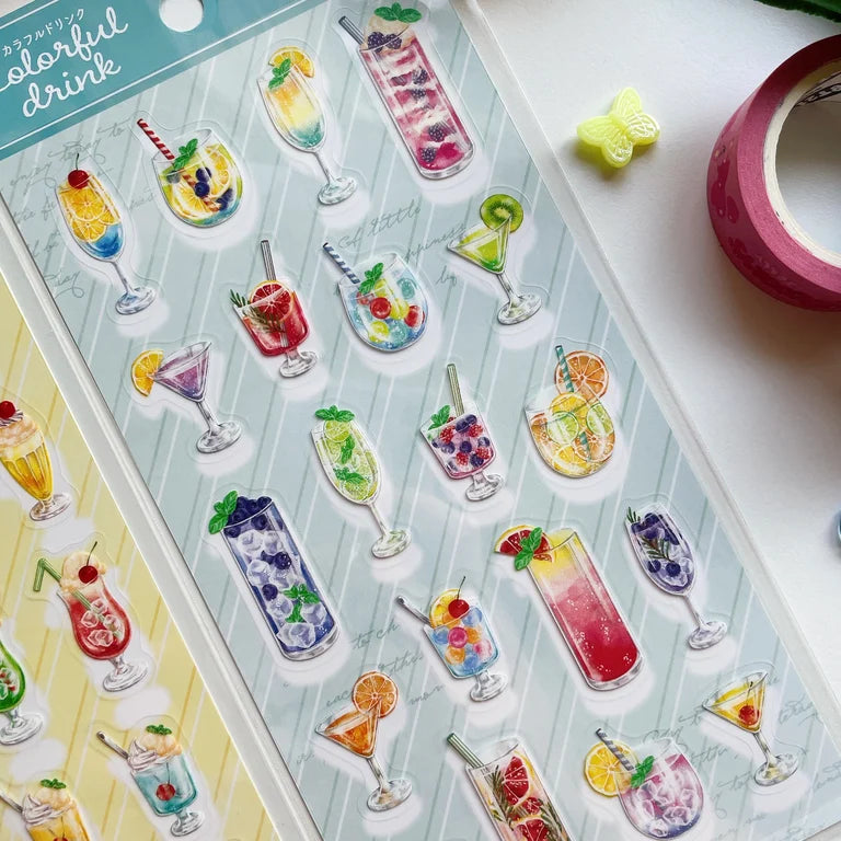 Colorful Drinks Sticker