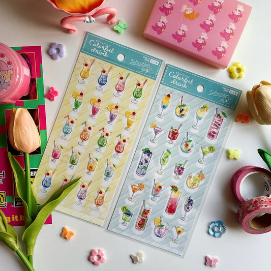 Colorful Drinks Sticker