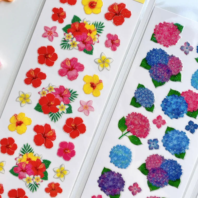 Glittery Flower Sticker