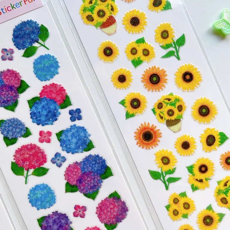 Glittery Flower Sticker