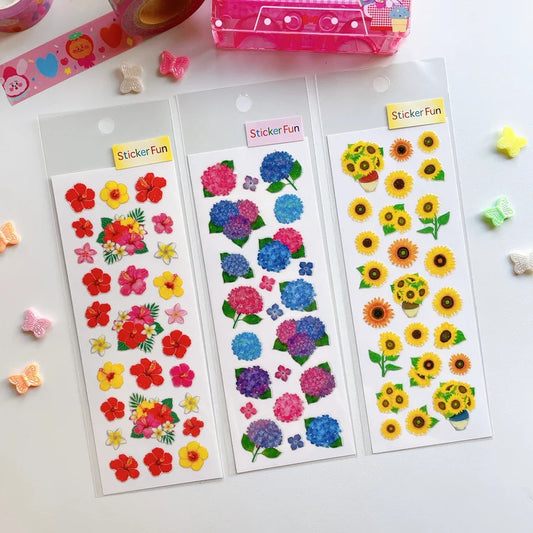 Glittery Flower Sticker