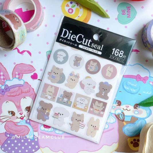 Latte Color Friends Diecut Sticker