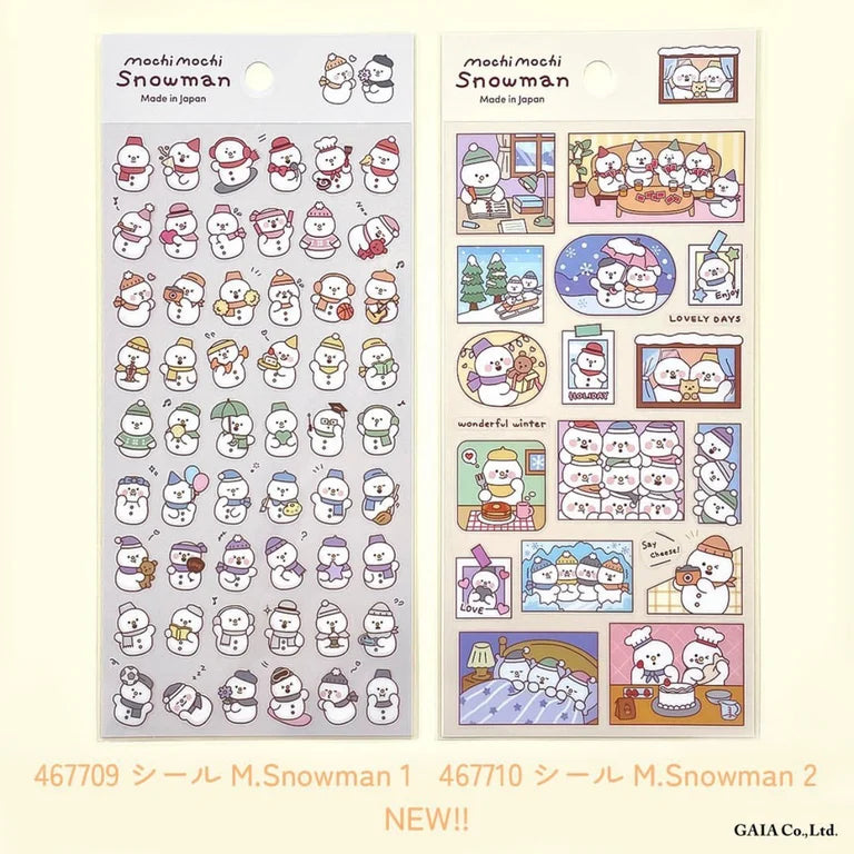 Mochi Mochi Snowman Sticker