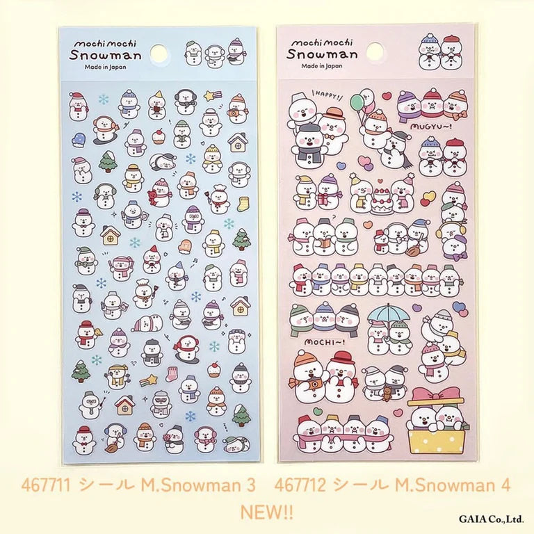 Mochi Mochi Snowman Sticker