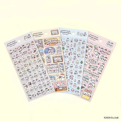 Mochi Mochi Snowman Sticker