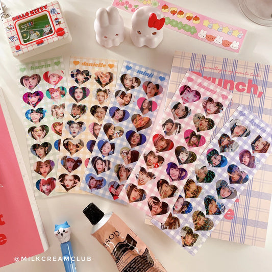 New Jeans Heart Sticker (Kpop Idol)