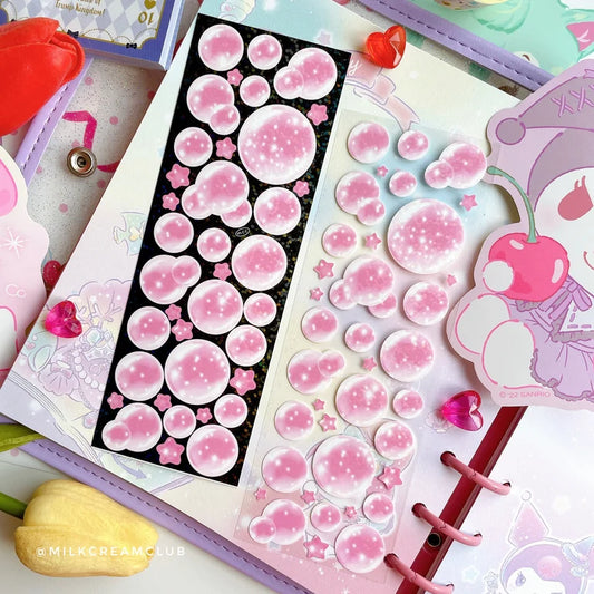 PINK BUBBLE DECO STICKER