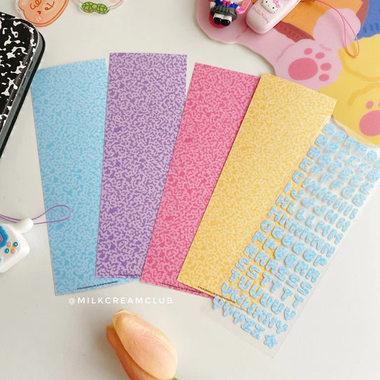 Pop Alphabet sticker set (4colors)