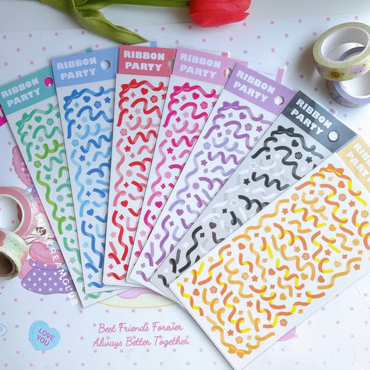 Ribbon Party Sticker