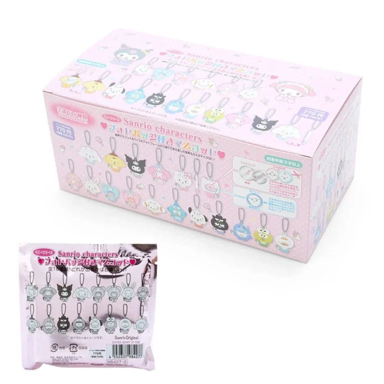 Sanrio Characters Mascot with photo badge Blind Box (16types)