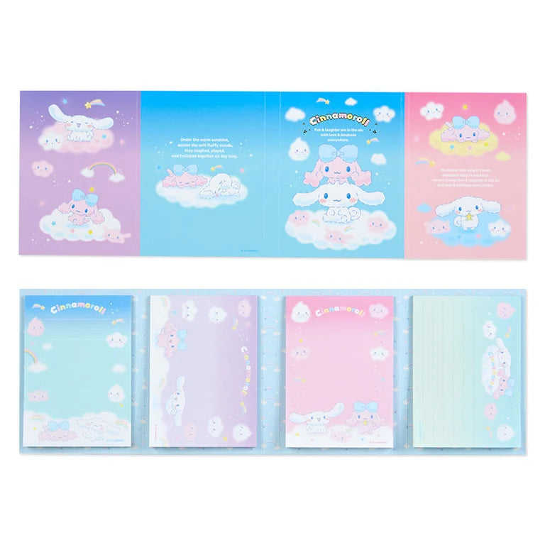 Sanrio Cinnamoroll PetaPeta Memo Pad (Cinnamon & Poron and Cloud Sibling)
