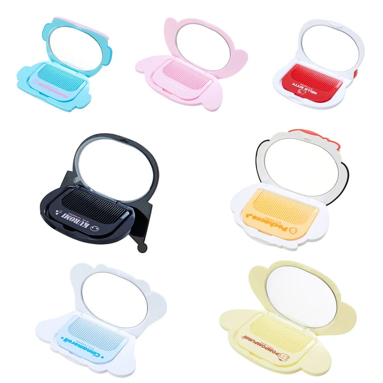 Sanrio Face-shaped mirror & comb set