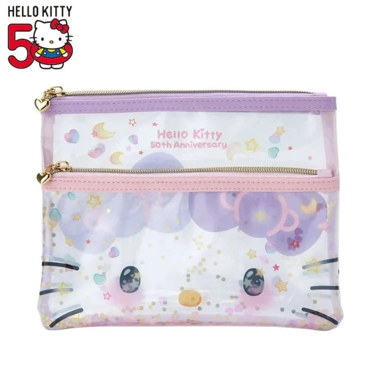 Sanrio Hello Kitty  Flat Pouch (Hello Kitty 50th Anniversary)