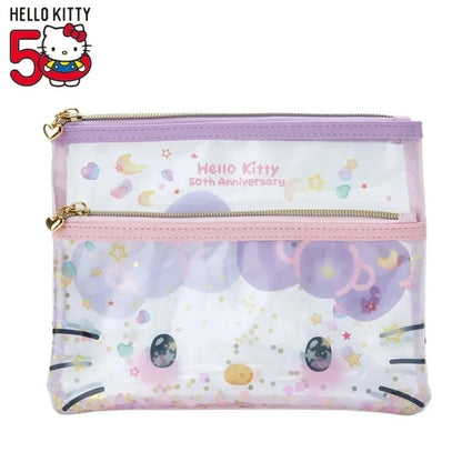 Sanrio Hello Kitty  Flat Pouch (Hello Kitty 50th Anniversary)
