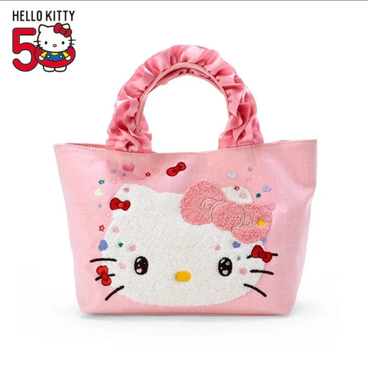 Sanrio Hello Kitty Sagara embroidery tote bag (Hello Kitty 50th anniversary)