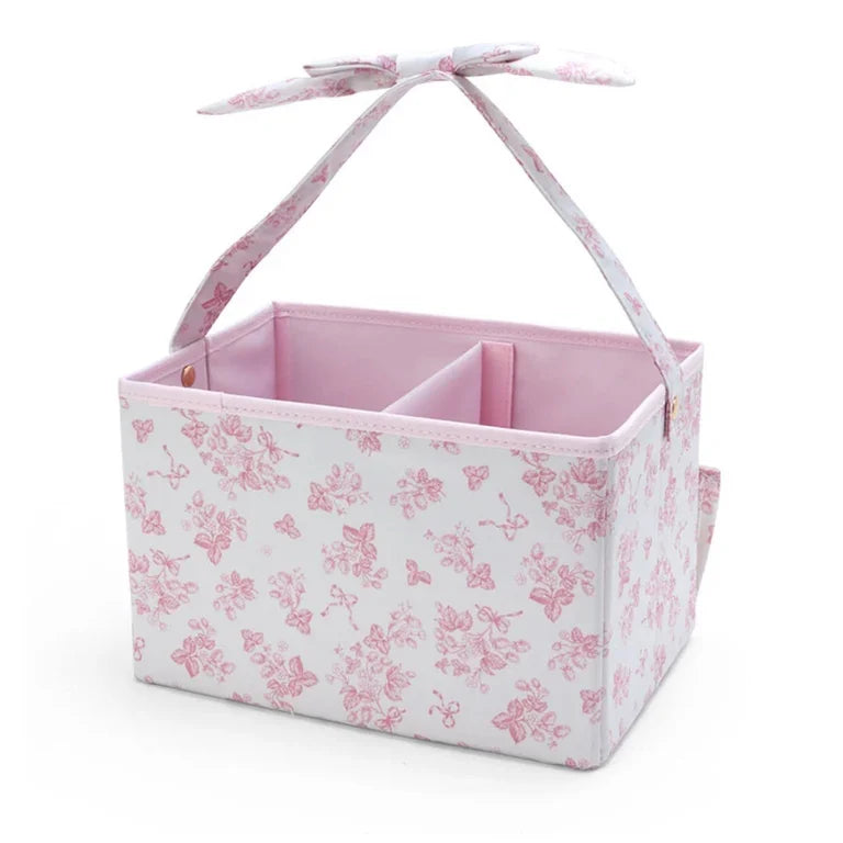 Sanrio My Melody  Cosmetic basket (white strawberry tea time)