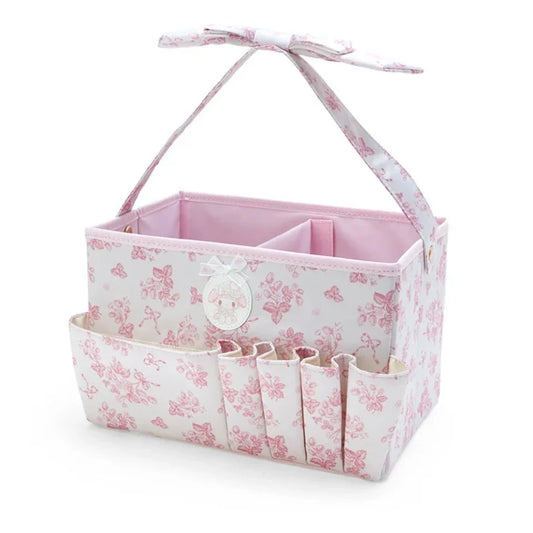 Sanrio My Melody  Cosmetic basket (white strawberry tea time)