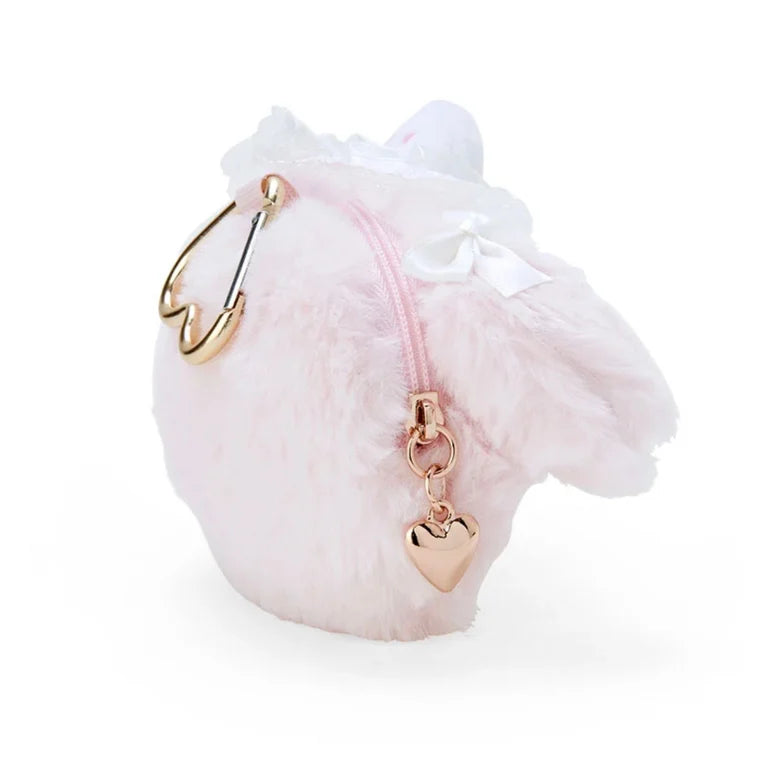 Sanrio My Melody  Face-shaped pouch (white strawberry tea time)