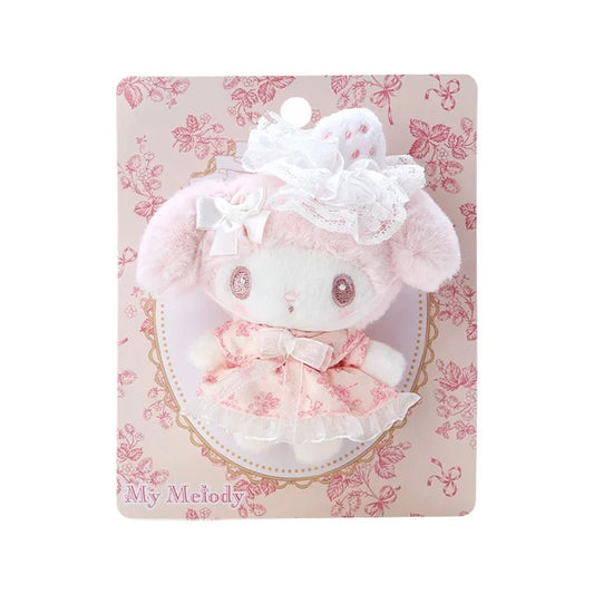 Sanrio My Melody  Mascot brooch (white strawberry tea time)