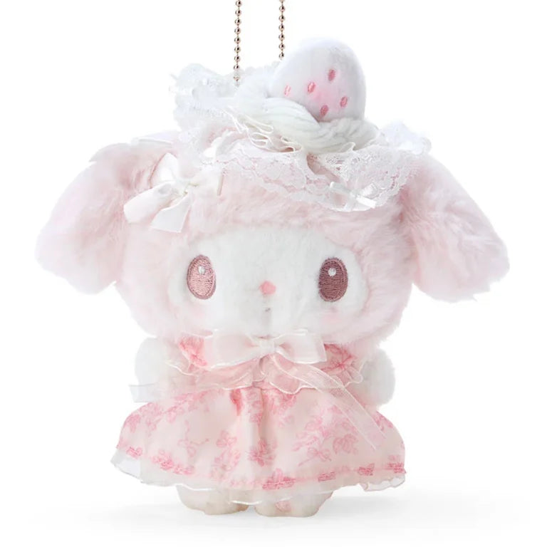 Sanrio My Melody  Mascot holder (white strawberry tea time)