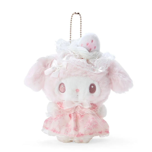 Sanrio My Melody  Mascot holder (white strawberry tea time)