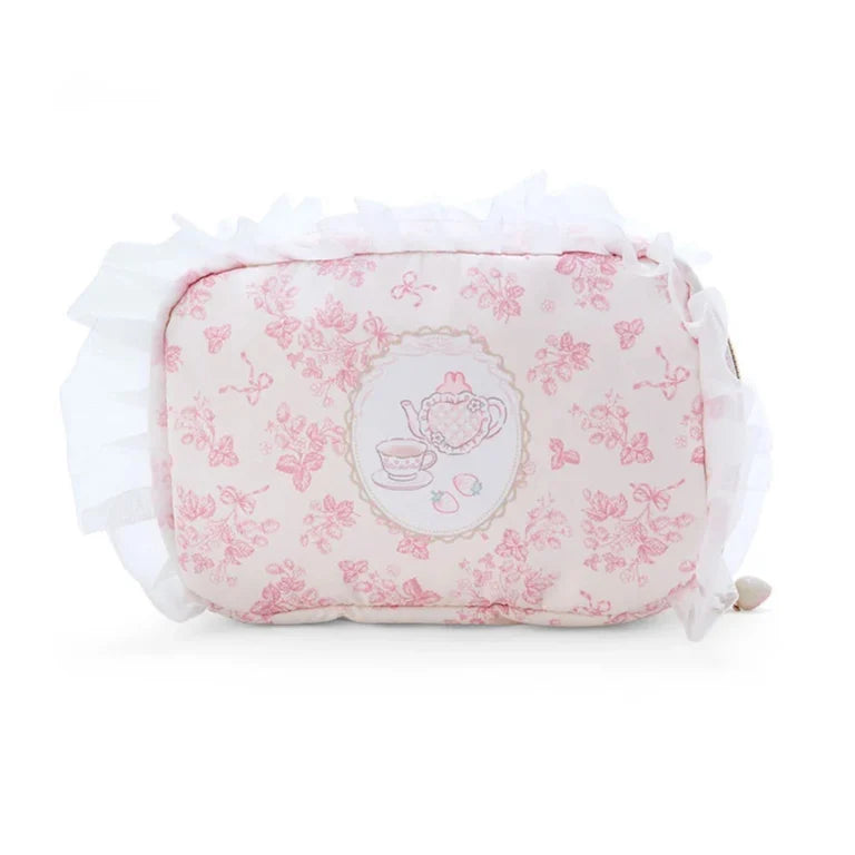 Sanrio My Melody Pouch (white strawberry tea time)